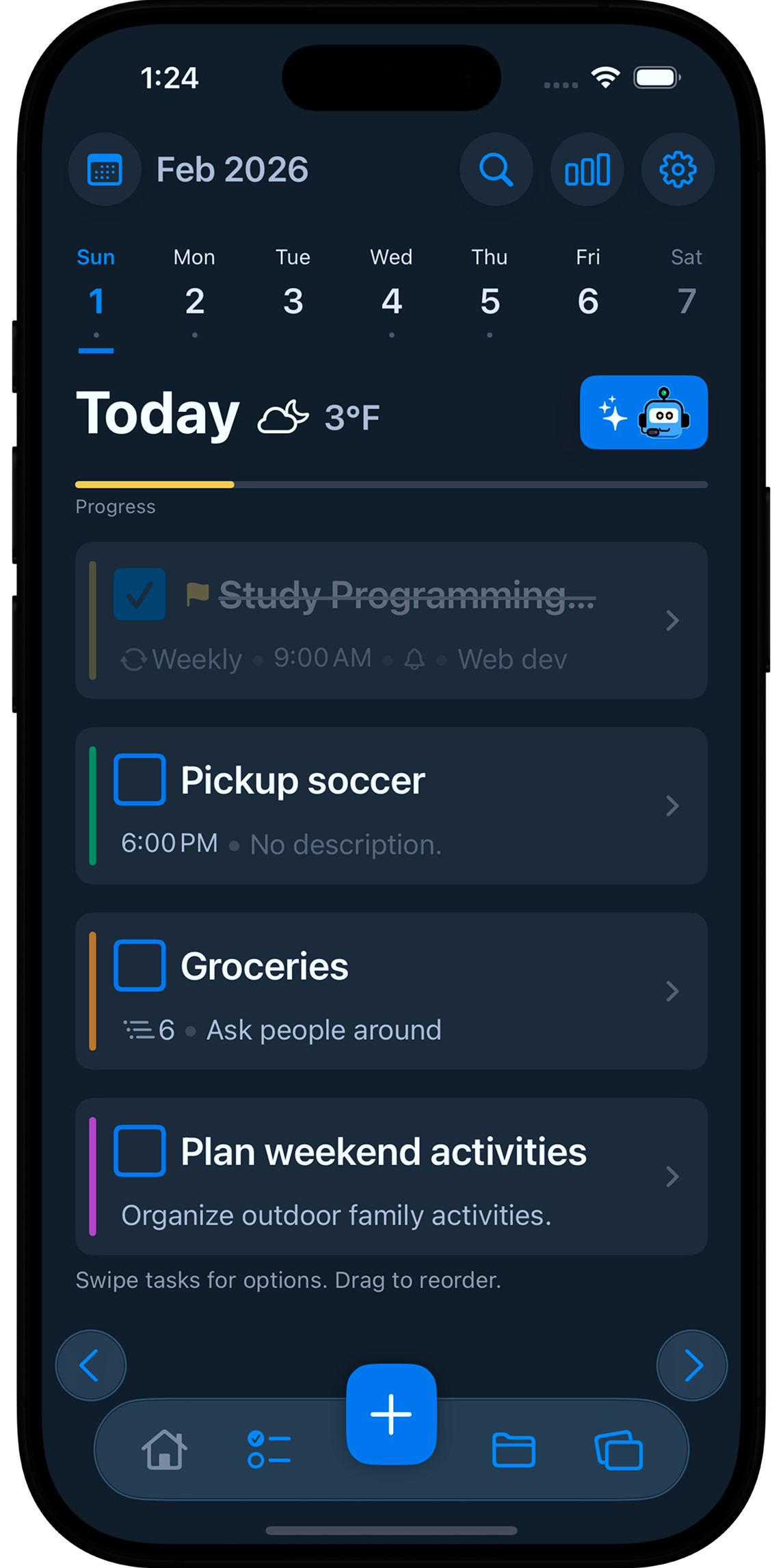 TaskBot App Interface