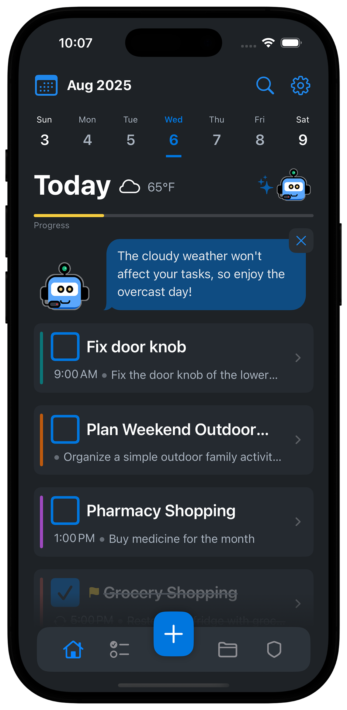 TaskBot App Interface