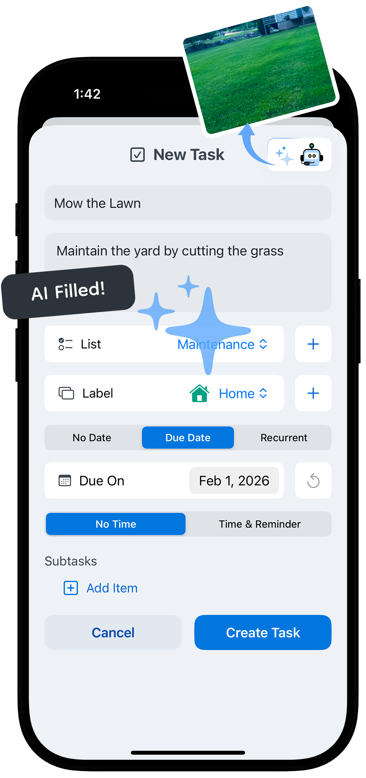 TaskBot App Interface